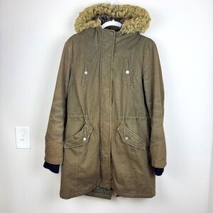 HALITECH Performance Apparel Brown Faux Fur Lined Hood Winter Coat / Size Medium